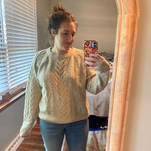 H&M Beige Cable Knit Sweater
